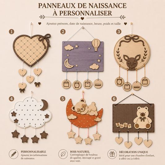 Panneau de naissance personnalisé