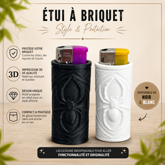 Étui de Briquet Original avec briquet – Impression 3D Araignée