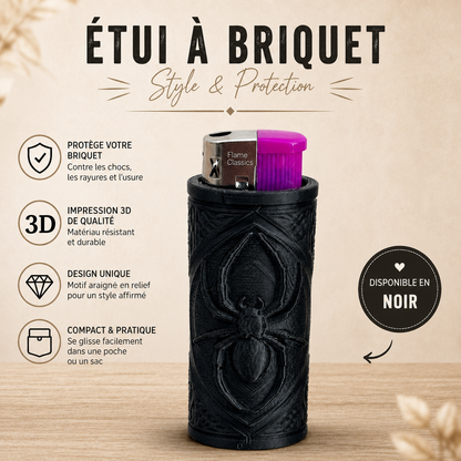 Étui de Briquet Original avec briquet – Impression 3D Araignée