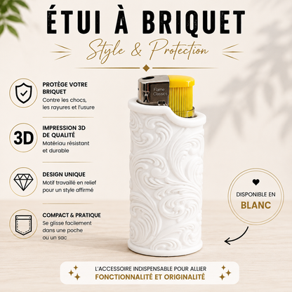 Étui de Briquet Original avec briquet – Impression 3D Motifs décoratifs