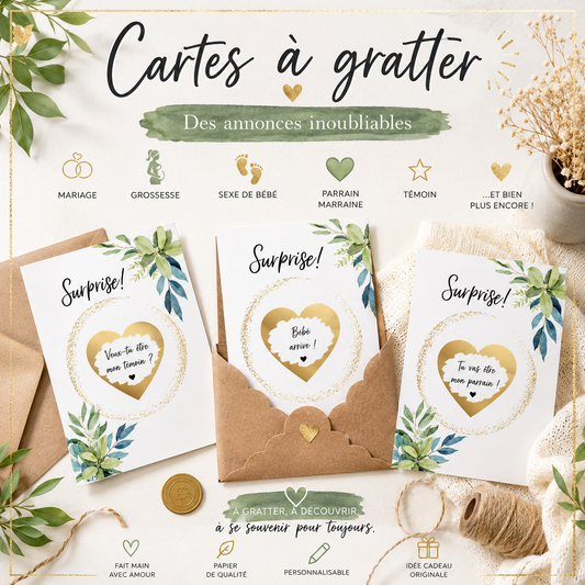 Scratch cards - personalized foliage announcement