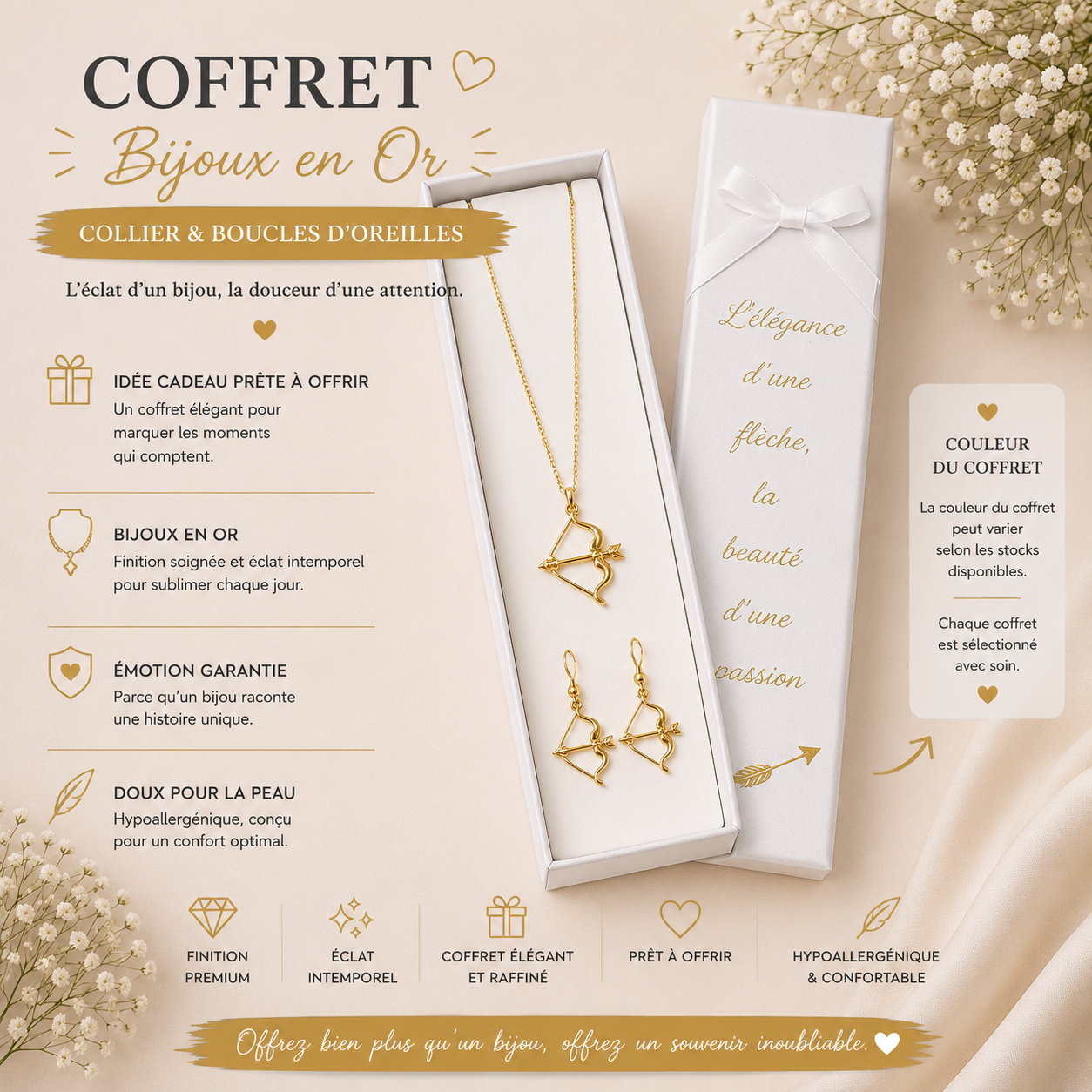 Coffret Bijoux Arc & Flèches – L’élégance d’une passion