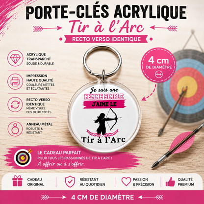 Double-Sided Acrylic Keychain - Archery Theme