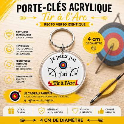 Double-Sided Acrylic Keychain - Archery Theme