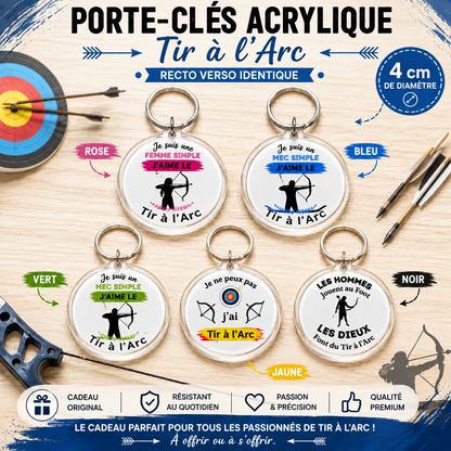 Double-Sided Acrylic Keychain - Archery Theme