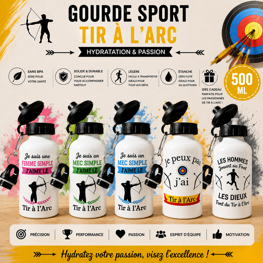 🏹 Personalized Water Bottle - "Archery" Collection (5 Models to choose from)