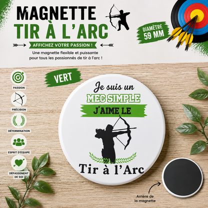 Glossy Rigid Fridge Magnet 59mm - Archery Theme
