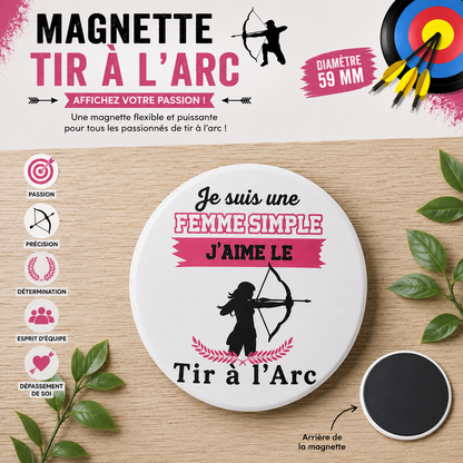 Glossy Rigid Fridge Magnet 59mm - Archery Theme