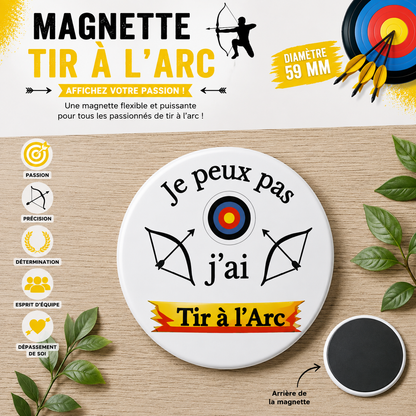 Glossy Rigid Fridge Magnet 59mm - Archery Theme