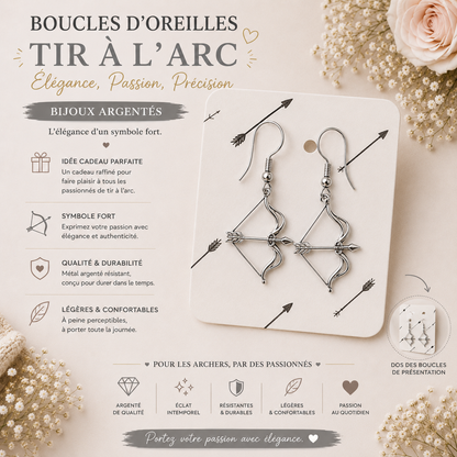Gold or Silver "Bow & Arrow" Earrings – The elegance of a passion