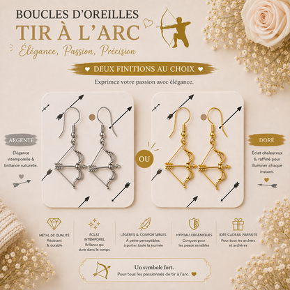 Gold or Silver "Bow & Arrow" Earrings – The elegance of a passion