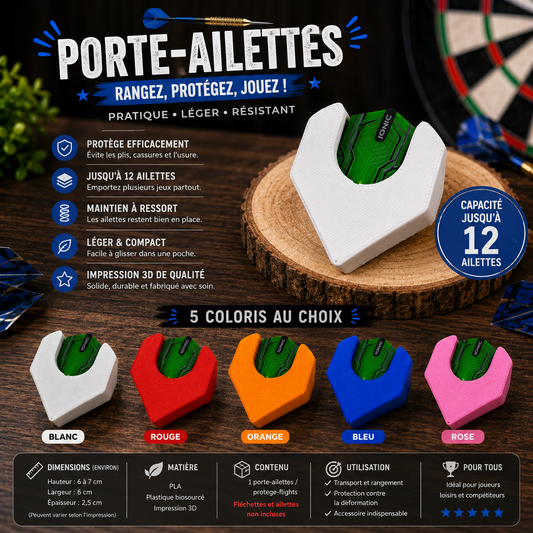 Porte- ailettes de fléchettes imprimé en 3D