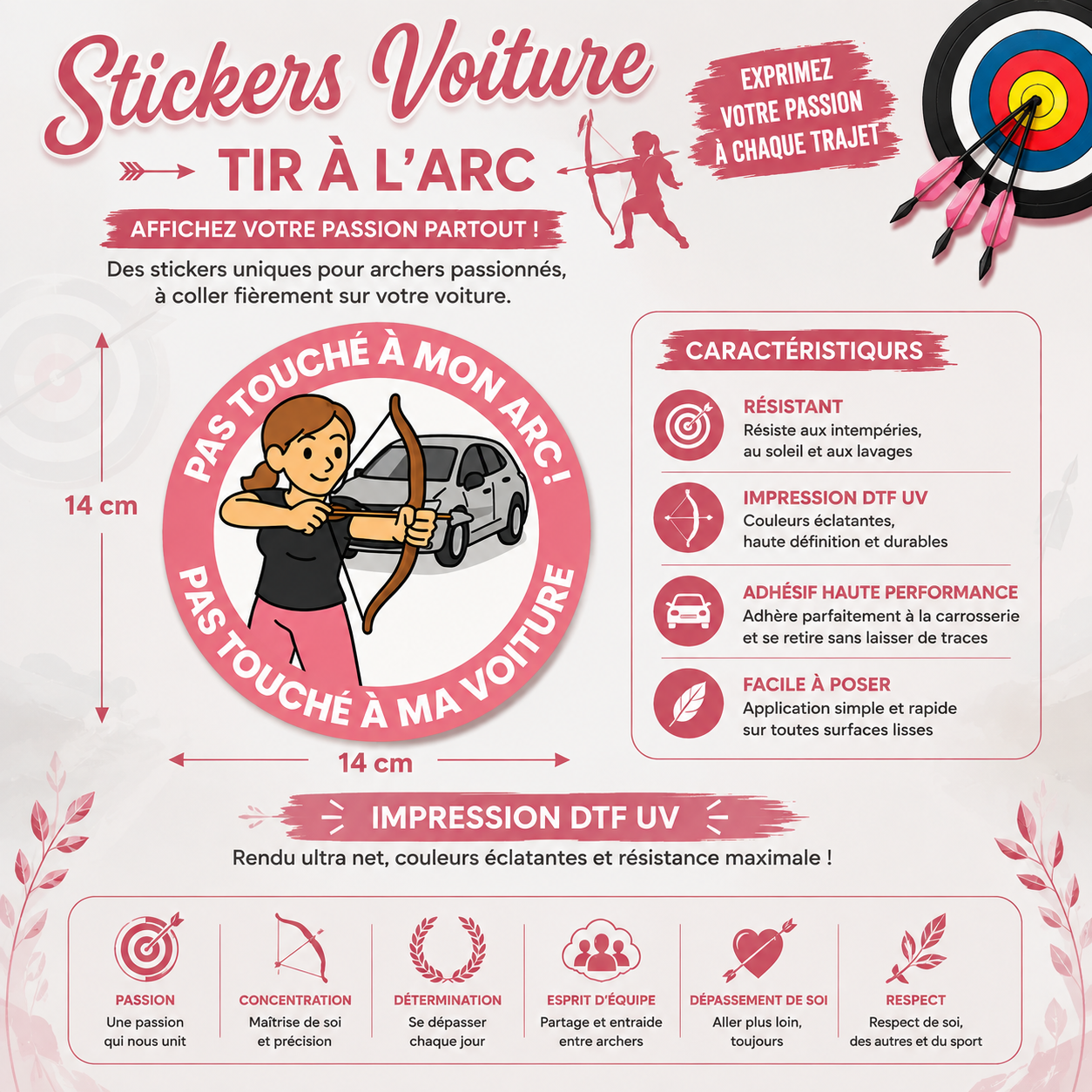Car Decals – Archery Collection 🎯