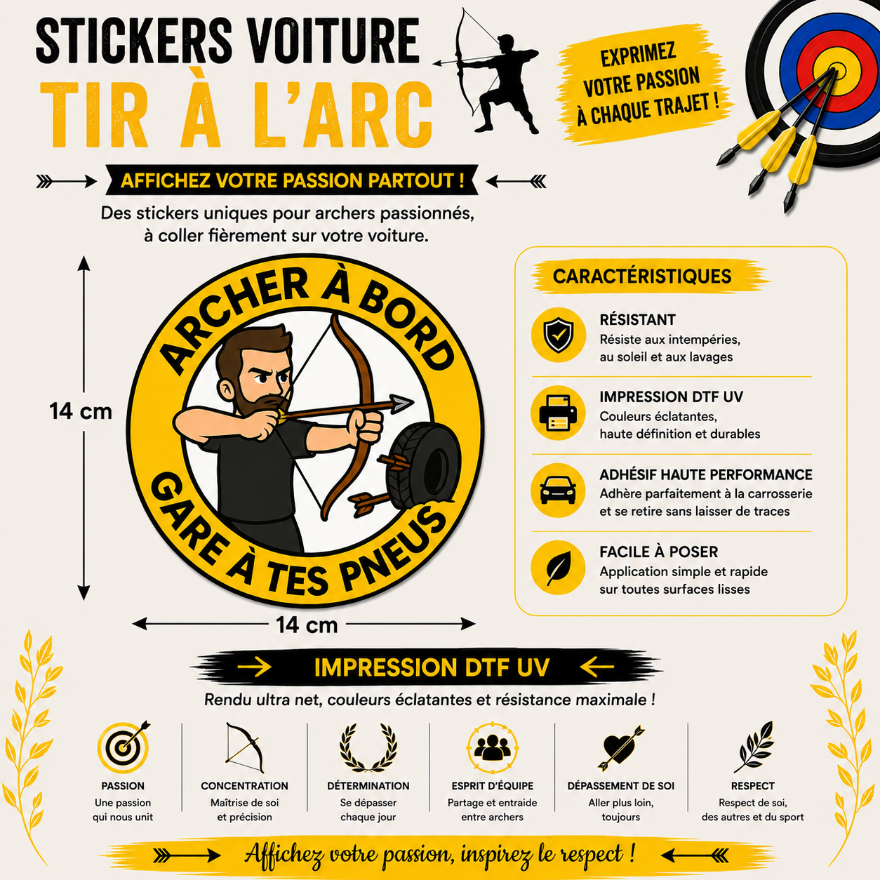 Car Decals – Archery Collection 🎯