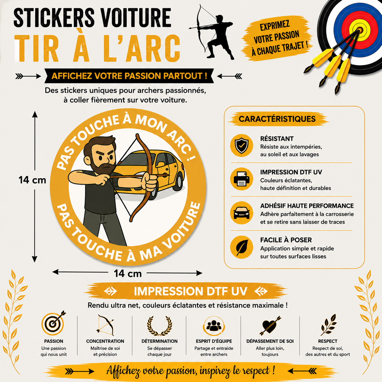 Car Decals – Archery Collection 🎯