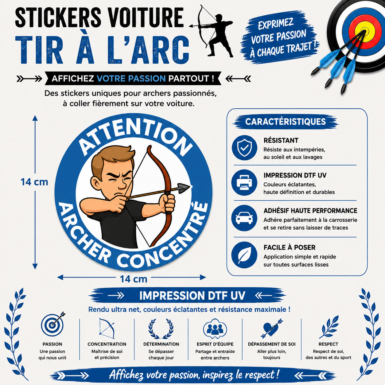 Car Decals – Archery Collection 🎯