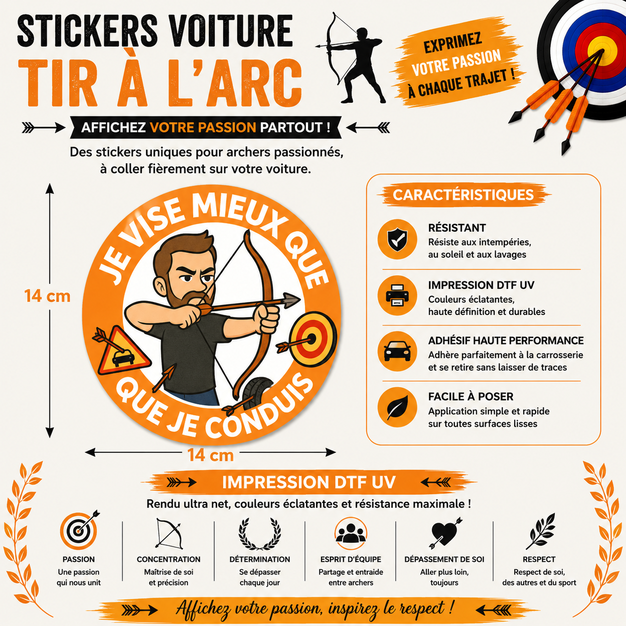 Car Decals – Archery Collection 🎯