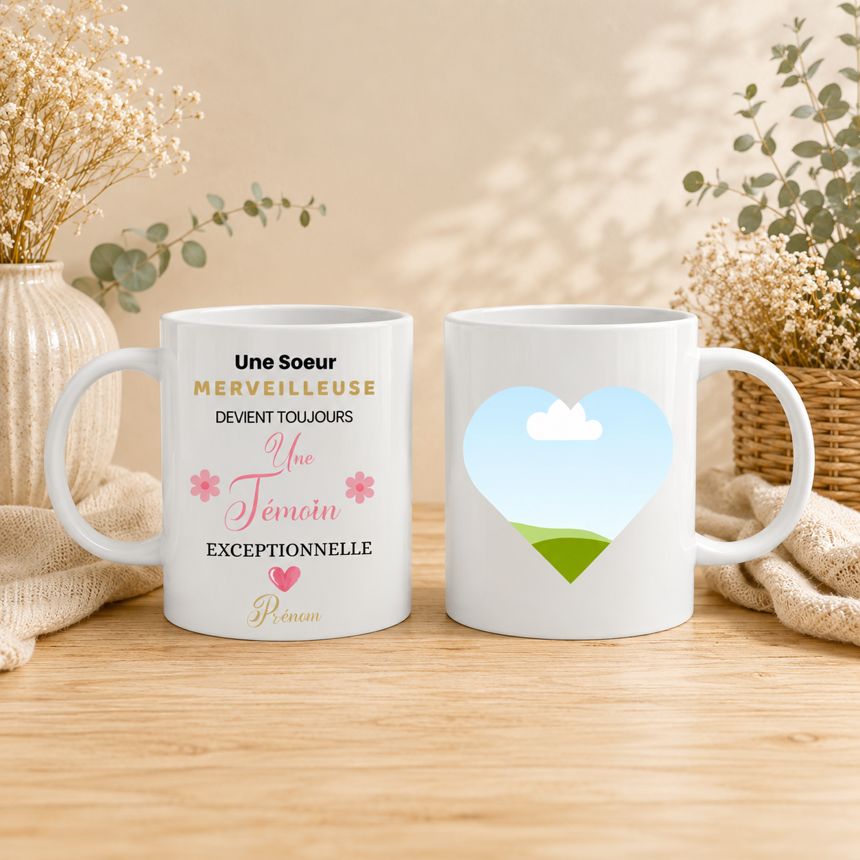 ☕ Personalized Mug – Exceptional Bridesmaid 💍