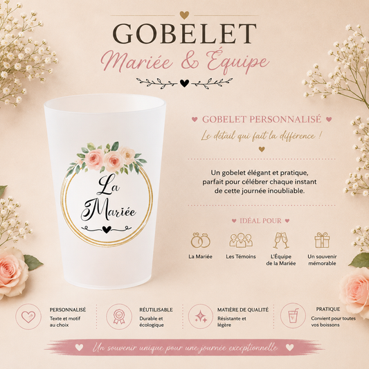🥂 Personalized Wedding Cup – Bride Squad 💍