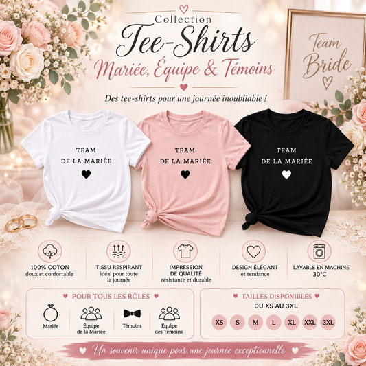 👯‍♀️ Bride's Team T-shirt – Chic & Minimalist Version | Bachelorette Party