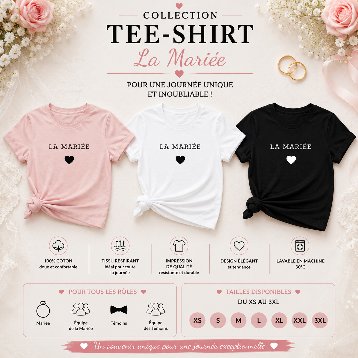 👰‍♀️ The Bride T-shirt – Elegant & Minimalist Design | Bachelorette & Wedding