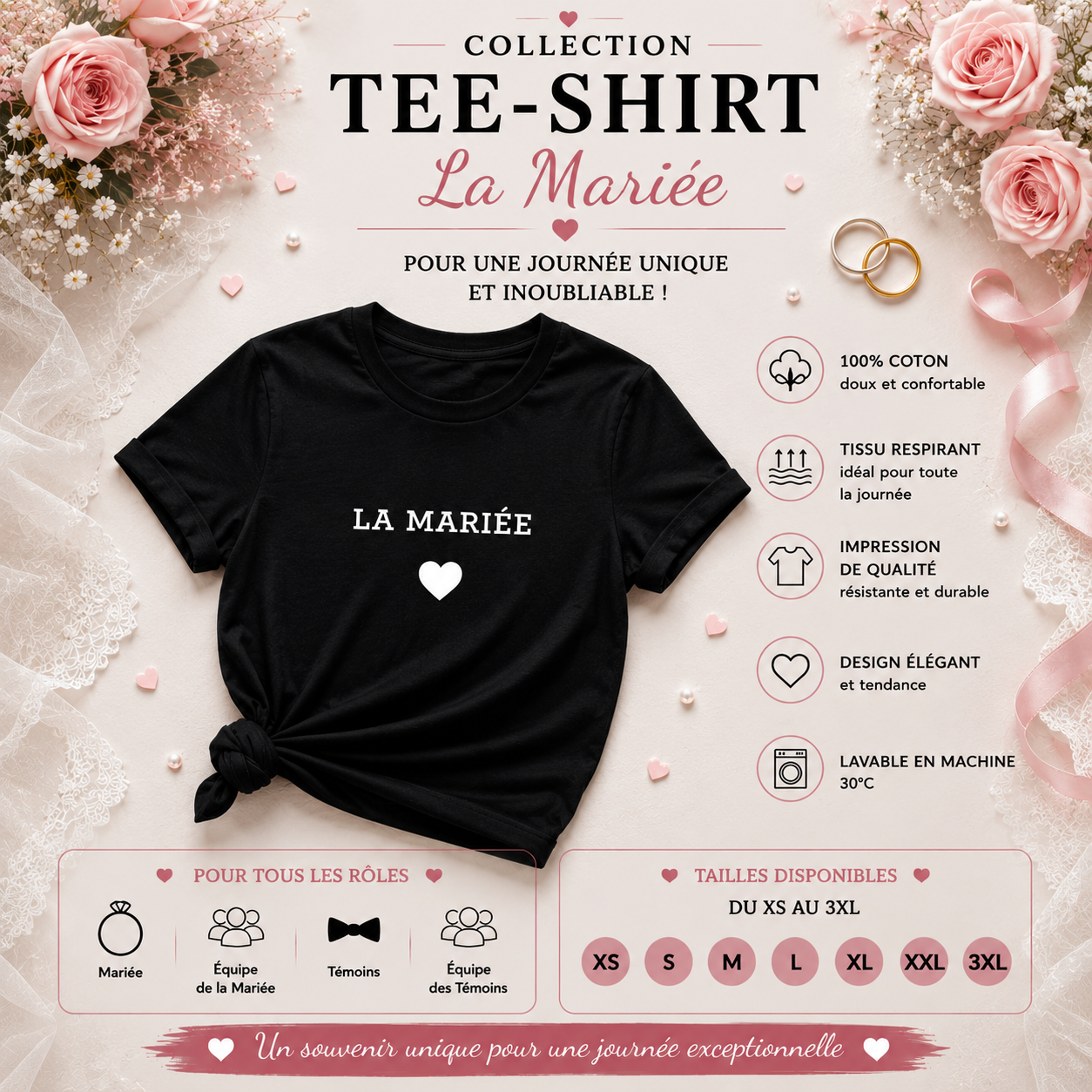 👰‍♀️ The Bride T-shirt – Elegant & Minimalist Design | Bachelorette & Wedding
