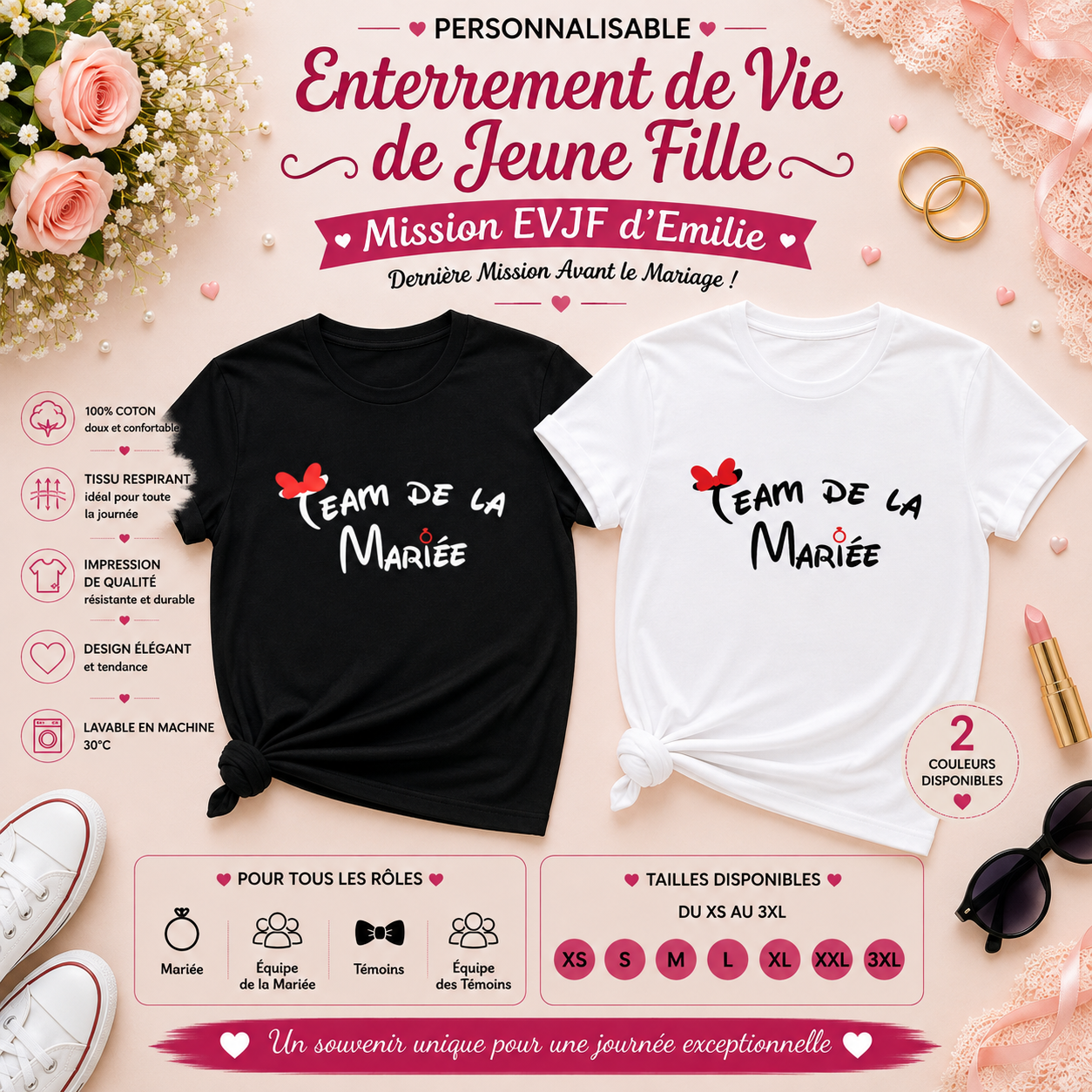 👯‍♀️ Bride's Team T-shirt – Hen Do