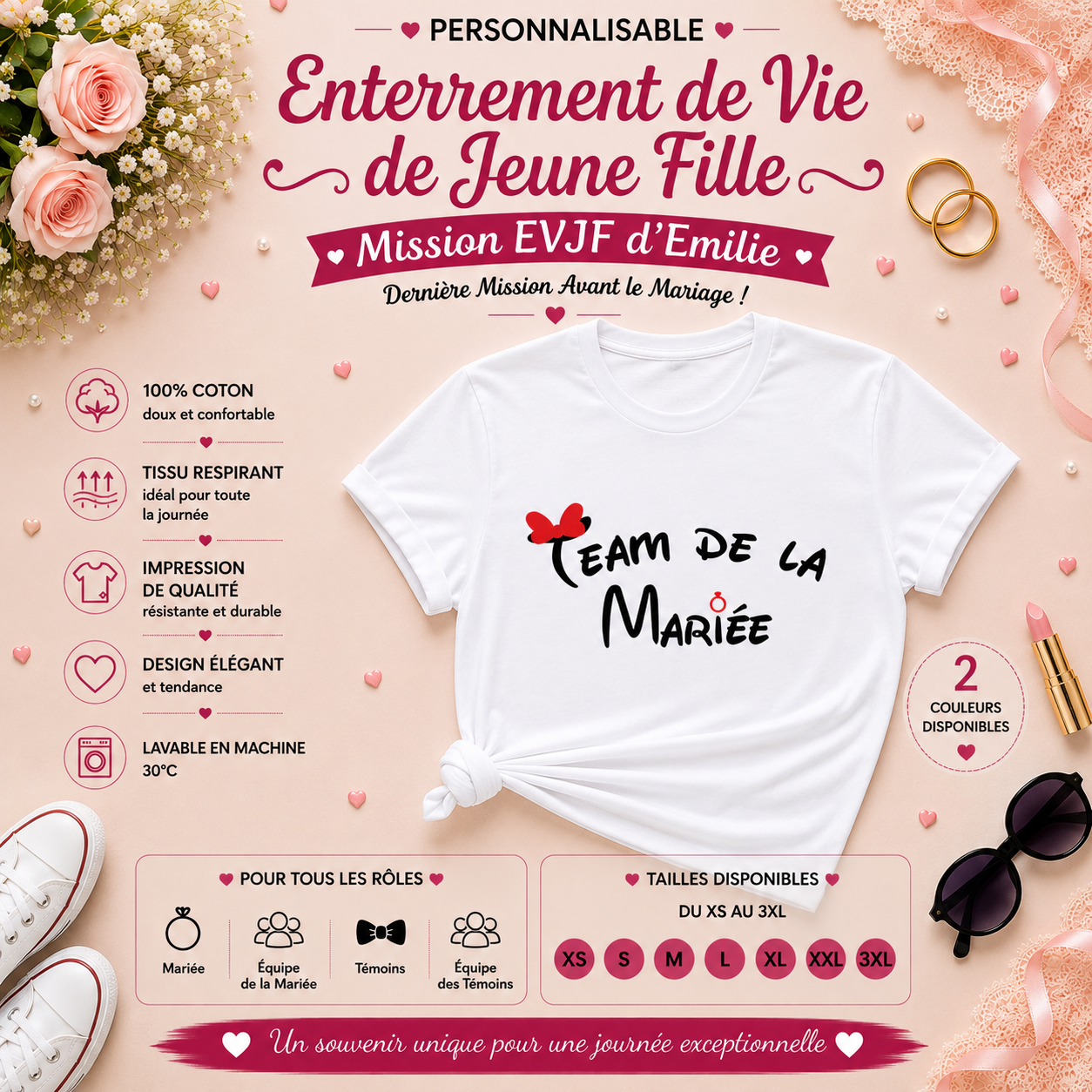 👯‍♀️ Bride's Team T-shirt – Hen Do