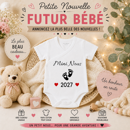 👶 Personalized Baby Bodysuit - Birth Announcement 2026/2027