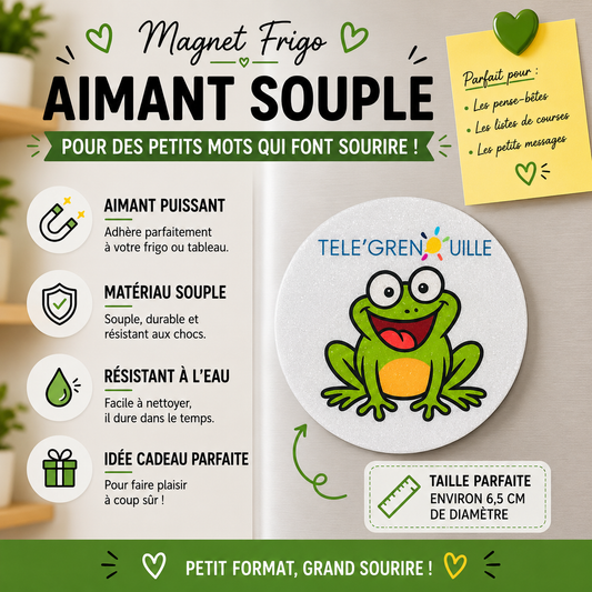 🧲🐸 Frog Magnet – 6.5 cm – Télé’Grenouille Model