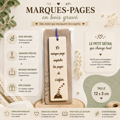 Engraved Wooden Bookmark