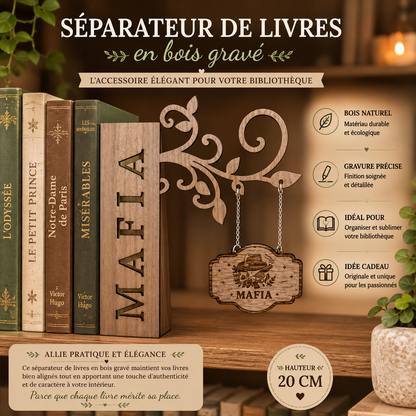 Engraved wooden bookmark