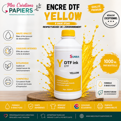 Encre DTF Premium 1000 ml – C/M/Y/W/BK