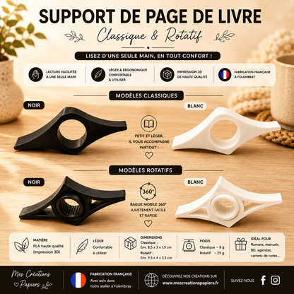 Support de page de livre