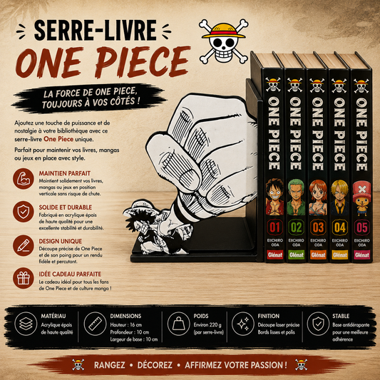 ☠️ Serre-livres One Piece – Luffy Gear Second