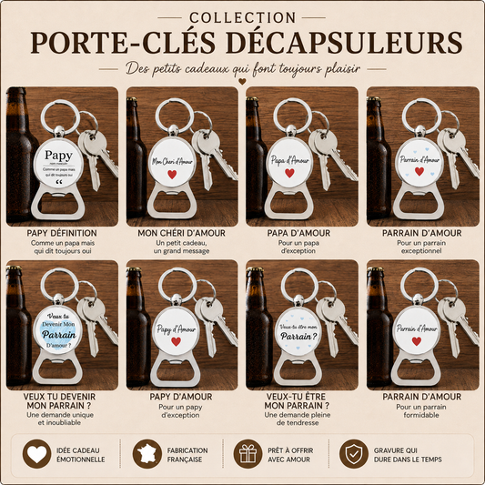 Porte Clé décapsuleur rond