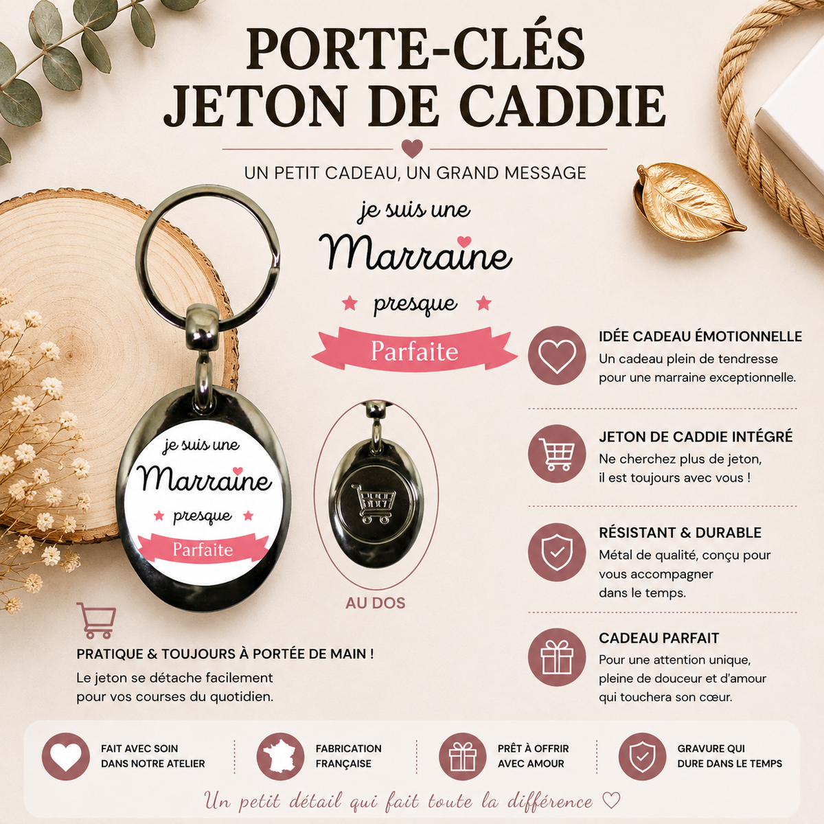 Porte clé jeton