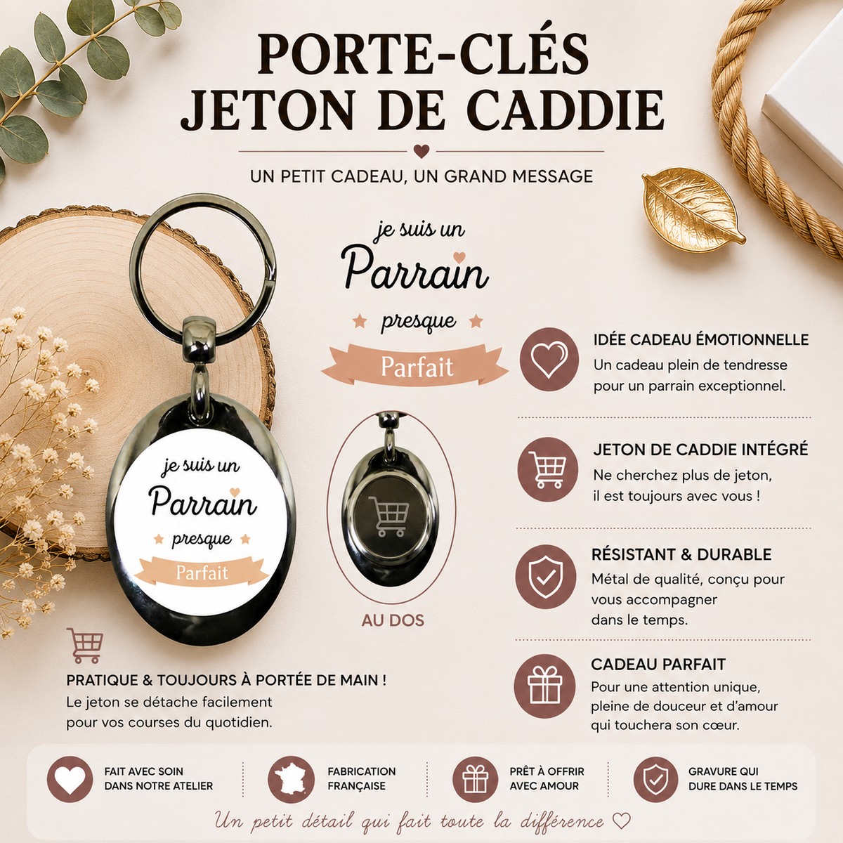 Porte clé jeton