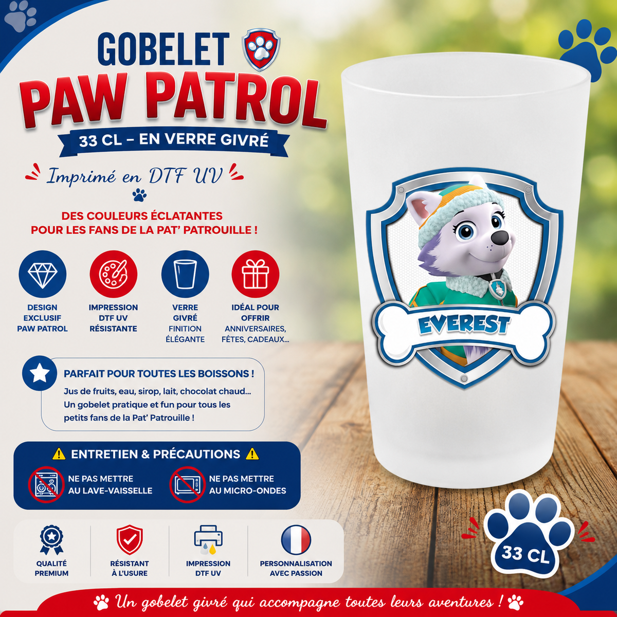 🐶 Gobelets Enfants "Pat’ Patrouille" - Les Héros de la Team Paw Patrol