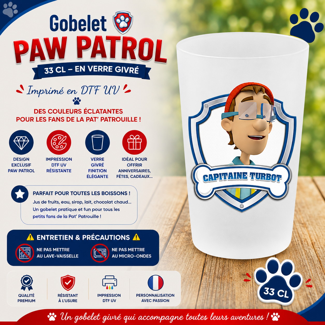 🐶 Gobelets Enfants "Pat’ Patrouille" - Les Héros de la Team Paw Patrol