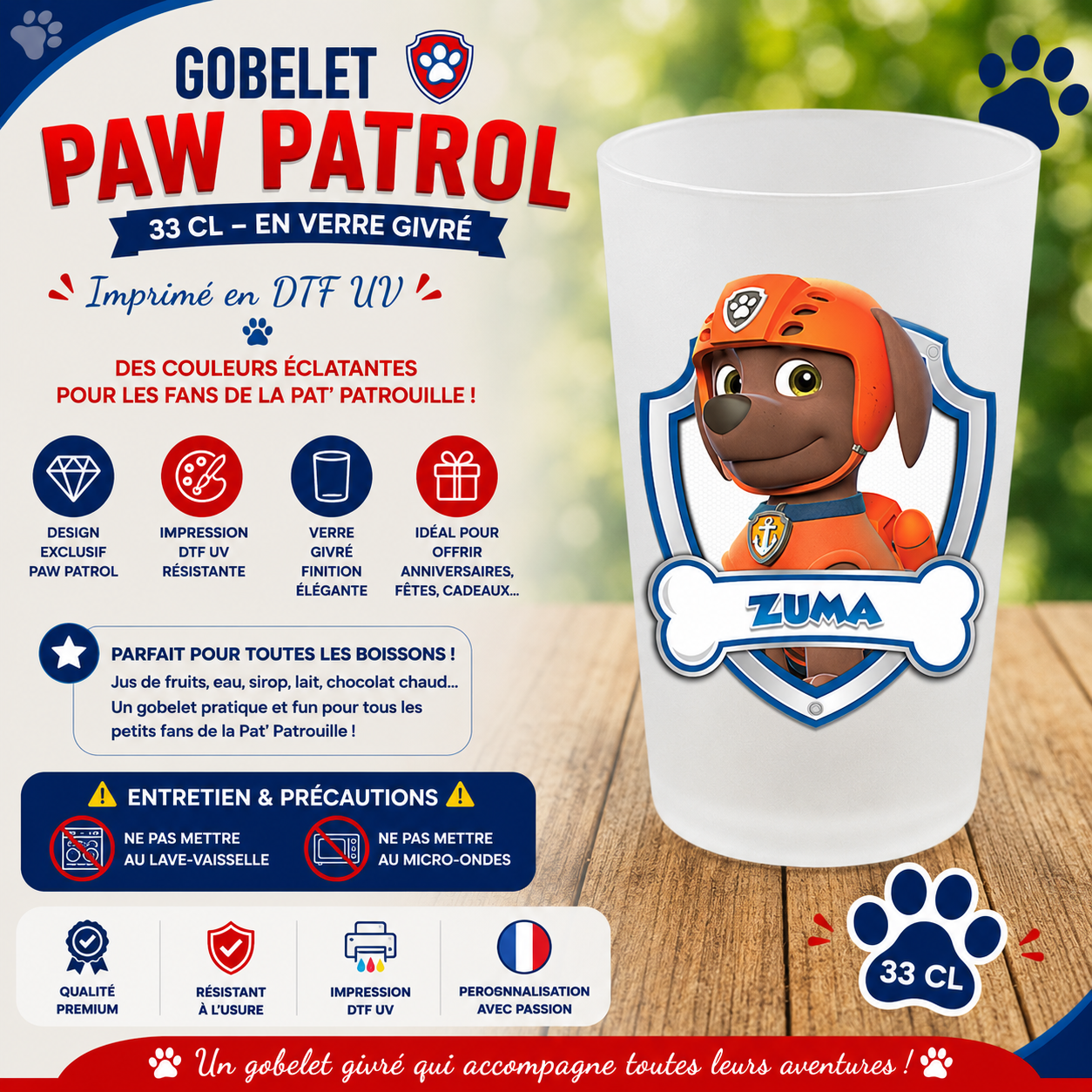 🐶 Gobelets Enfants "Pat’ Patrouille" - Les Héros de la Team Paw Patrol