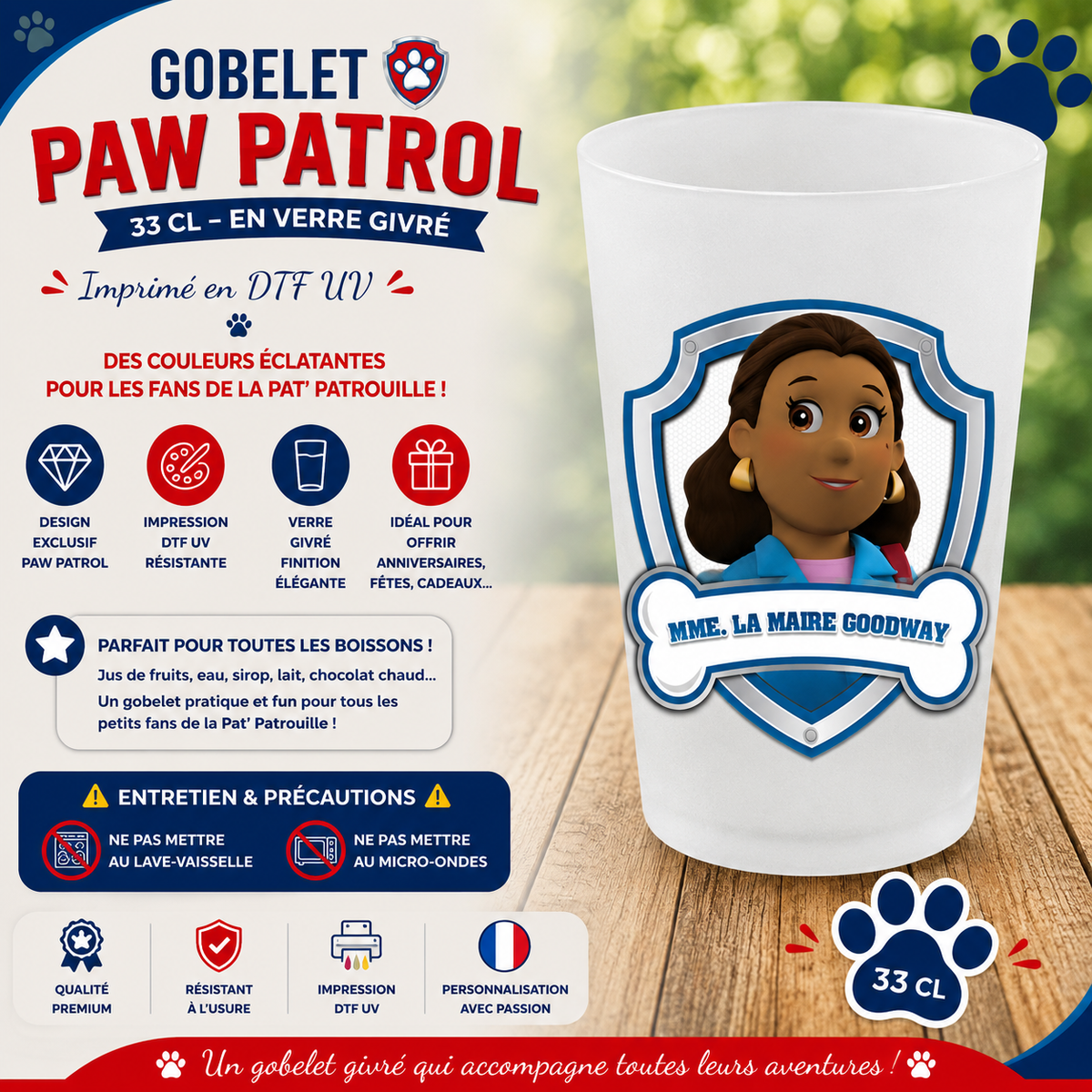 🐶 Gobelets Enfants "Pat’ Patrouille" - Les Héros de la Team Paw Patrol