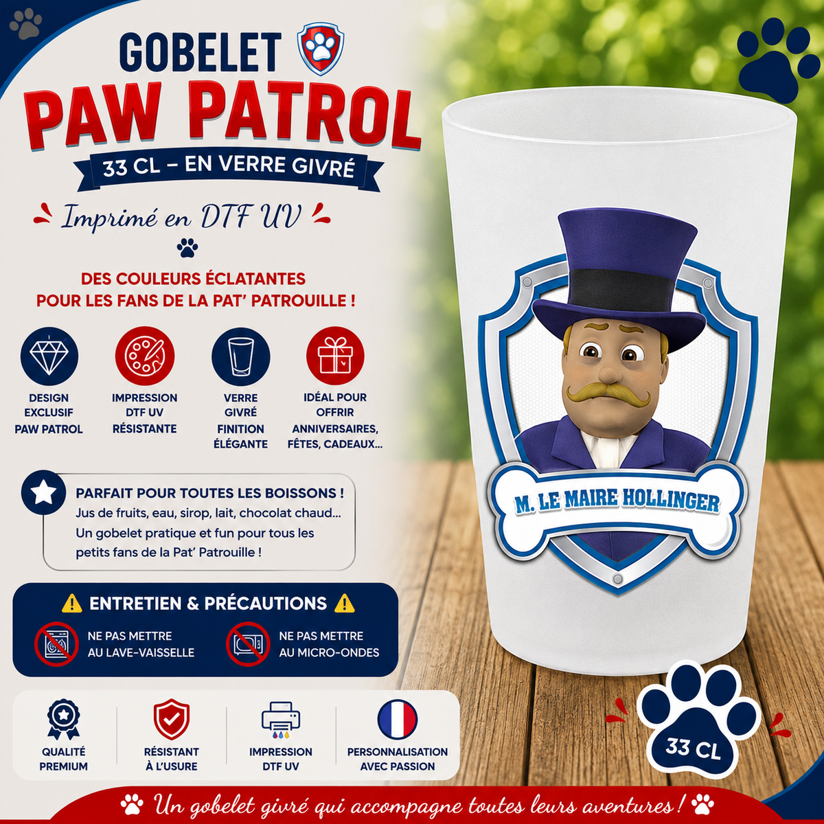 🐶 Gobelets Enfants "Pat’ Patrouille" - Les Héros de la Team Paw Patrol