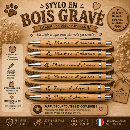 stylos bois d'amour