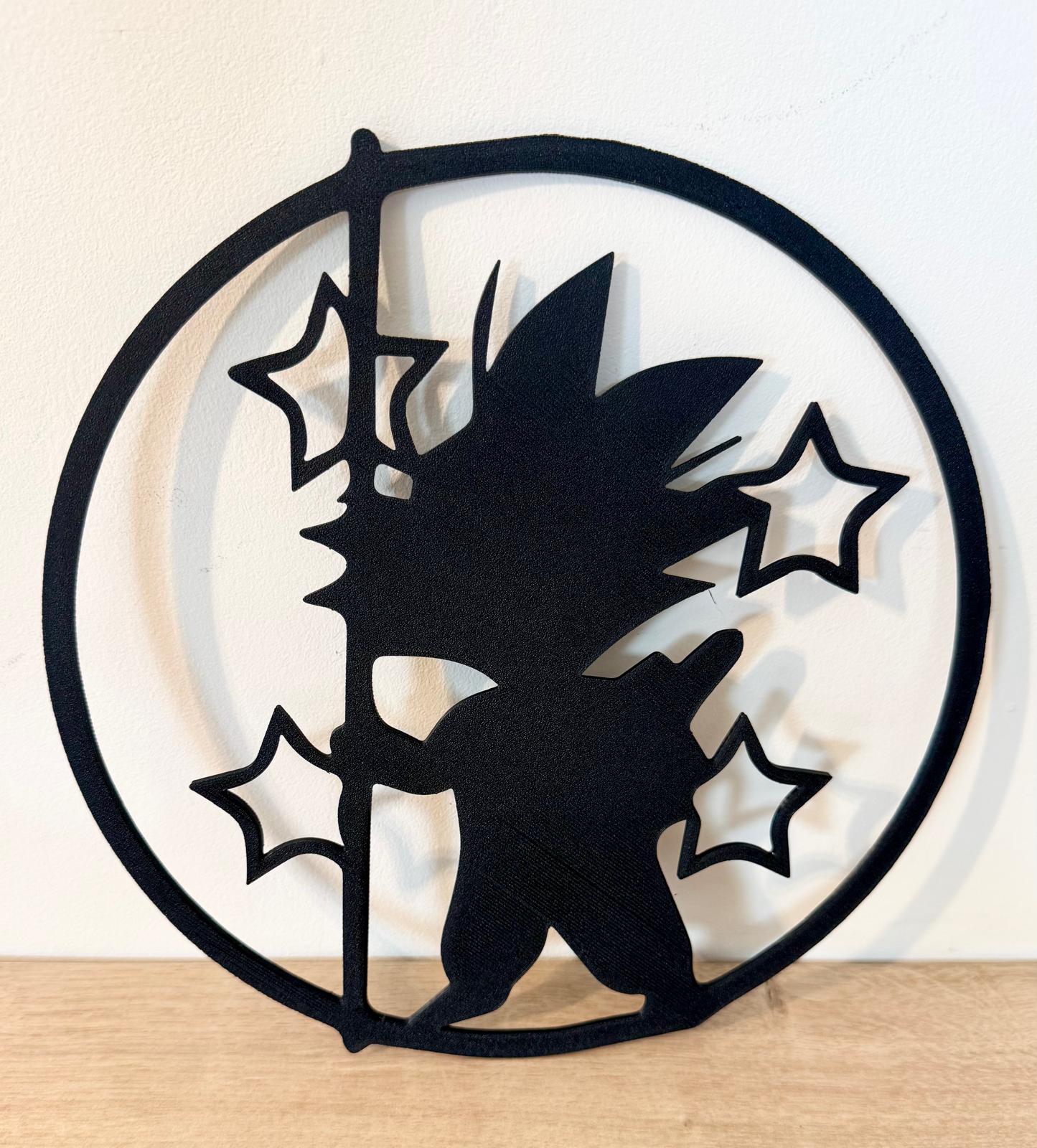 Décoration Murale Dragon Ball Z – Silhouettes 3D (≈24cm)