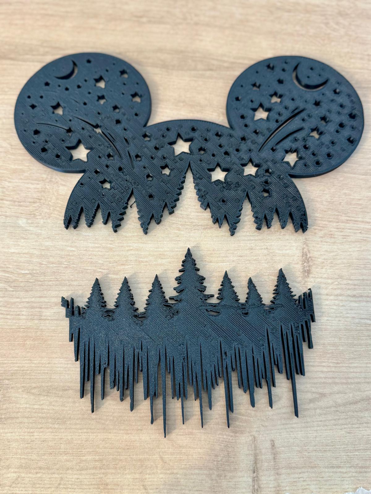 Décoration Murale Disney – Silhouettes 3D (≈24cm)