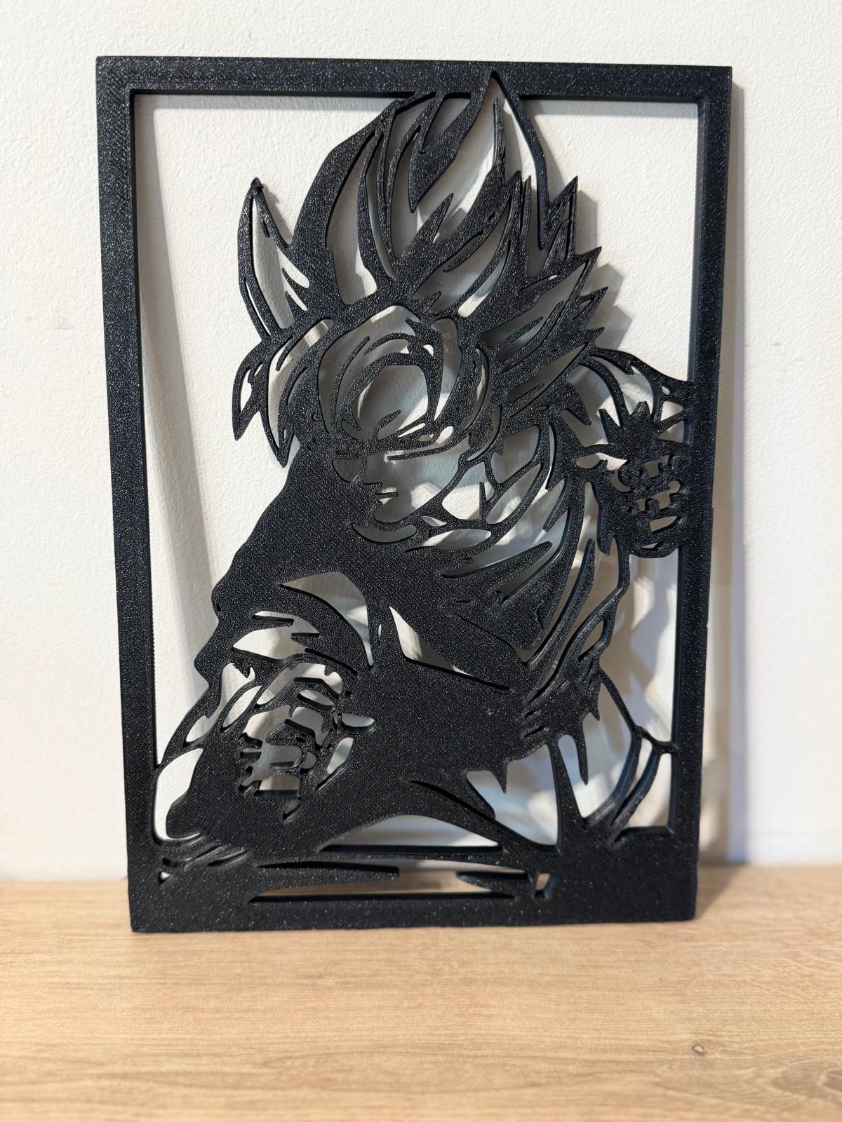 Décoration Murale Dragon Ball Z – Silhouettes 3D (≈24cm)