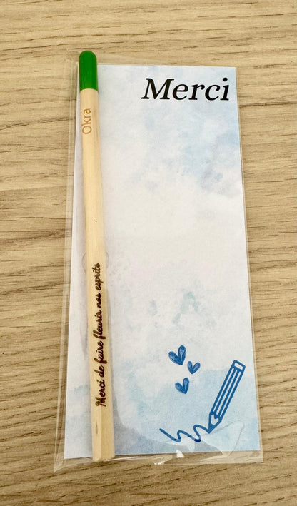 ✏️ Crayon à planter gravé – Merci de faire fleurir nos esprits 🌱