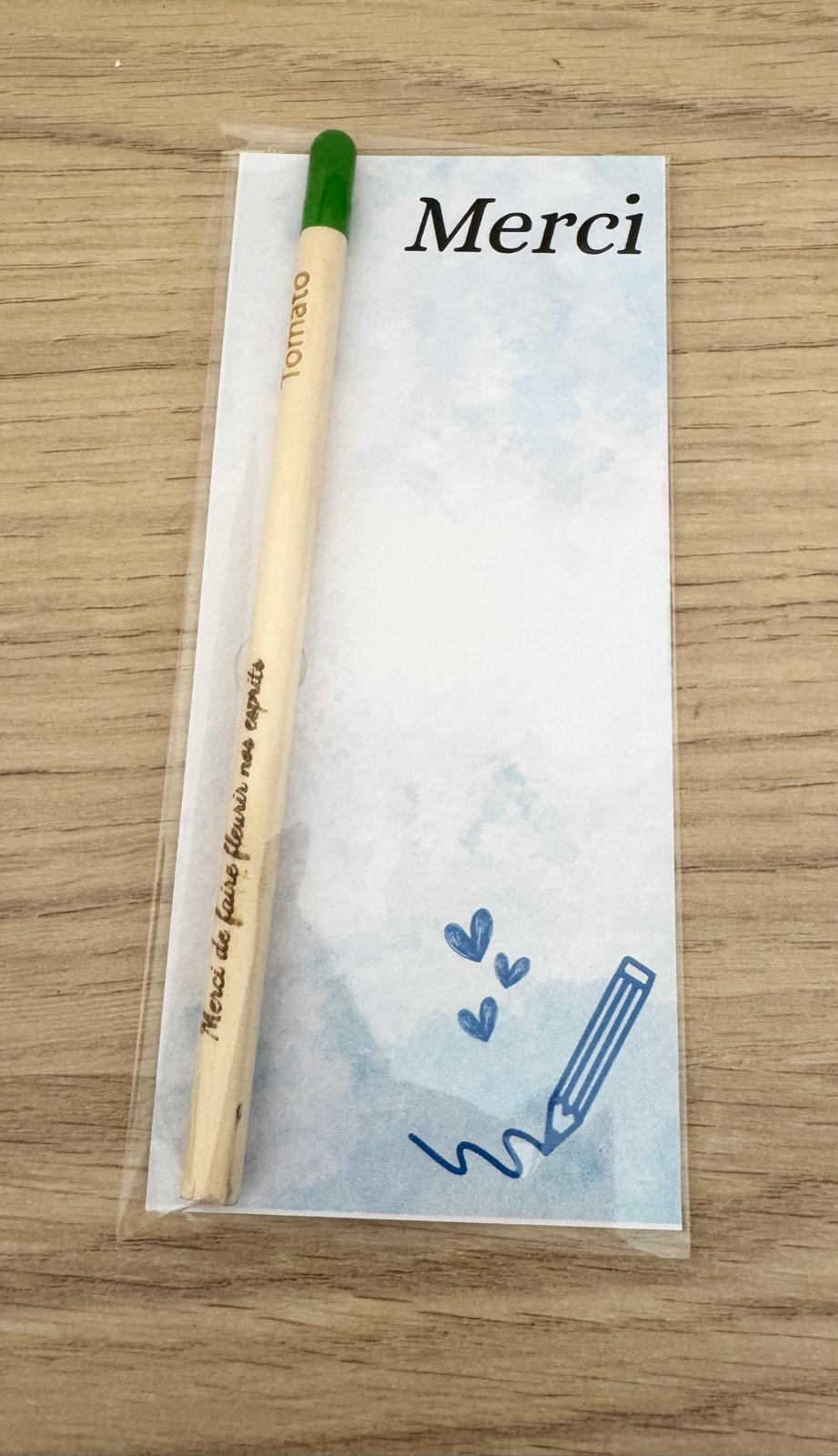 ✏️ Crayon à planter gravé – Merci de faire fleurir nos esprits 🌱
