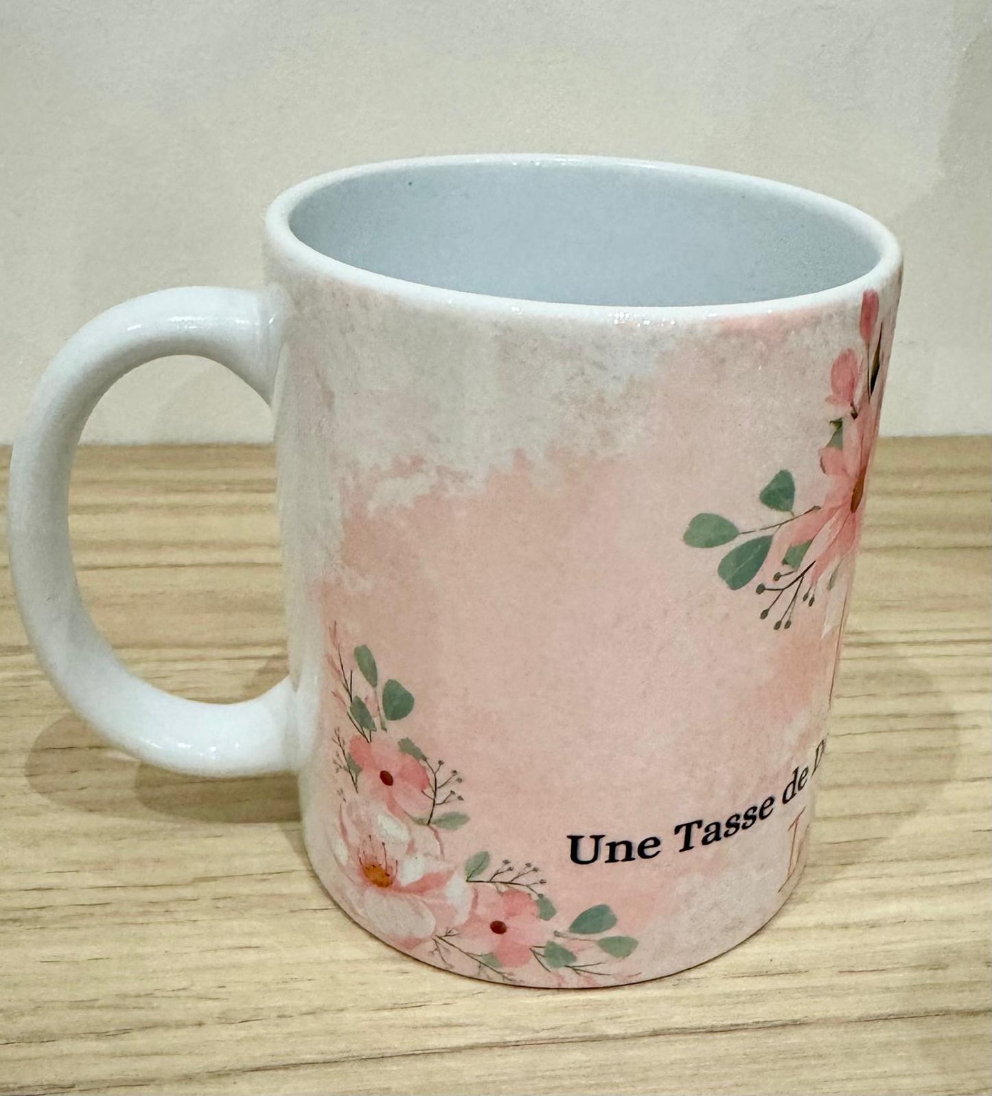 Mug Cadeau Personnalisé – “Merci” avec Motifs Floraux ou Enfantins 🌸🌈